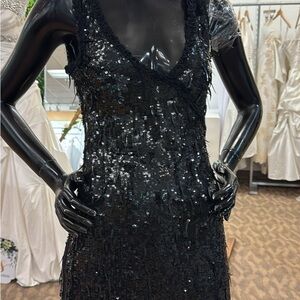 bebe Black Sequin Mini Dress
